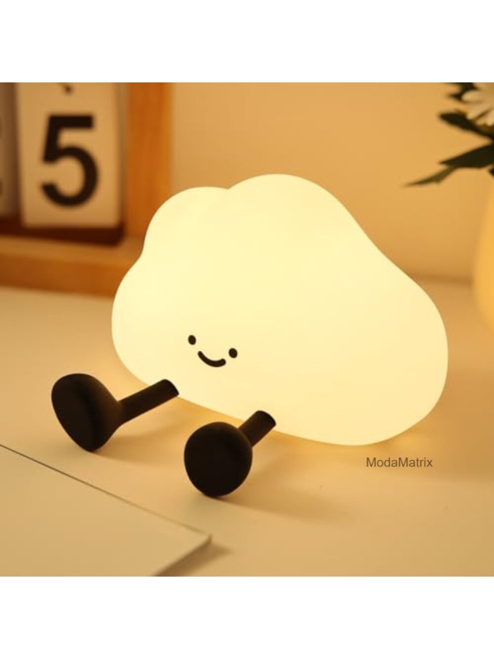 Silicone Cloud Night Light Rechargeable Nursery Lamp Timer Dimmable